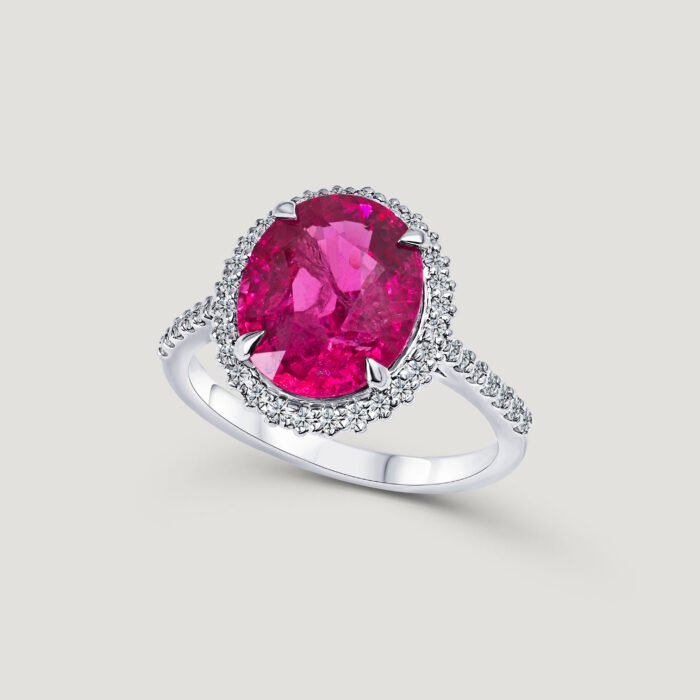 Pink Spinel Solitaire Ring